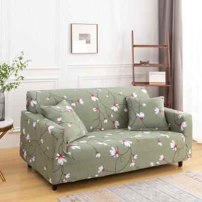 LANMOLIFE Bankhoes Bedrukte Bankhoezen Elastische Universele Bankhoezen Geschikt Voor 1/2/3/4-zits Meubilair Bescherming Bankhoes 2 Seat 140-180cm