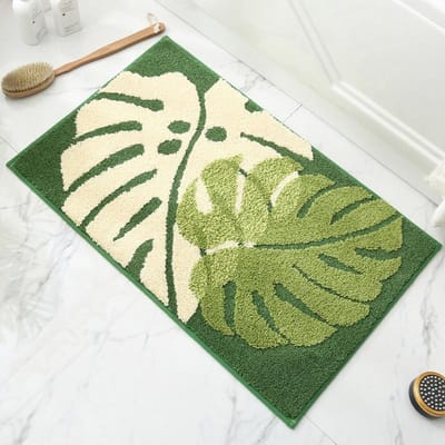Ins Licht Luxe Blad Plant Jacquard Badkamer Antislip Mat Absorberende Vloermat Deurmat Antislip Vloermat Slaapkamerkleed 50x80cm