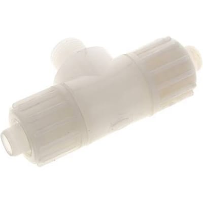 16x10mm & G3/8'' PVDF T-stuk Knelfitting Buitendraad 10bar Kunststof en Polyamide