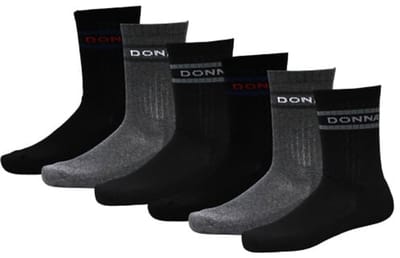 6-Pack Donnay - Sportsokken Premium Fit - Unisex - Black (020) - maat 43-46