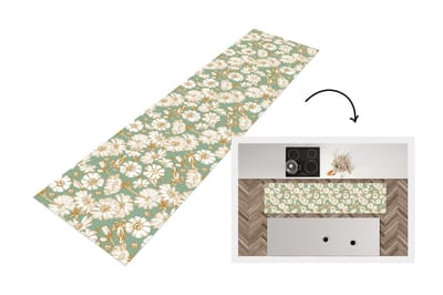 Keukenloper - Loper keuken - Bloem - Art nouveau - Design - 200x50 cm - Keukenloper vinyl