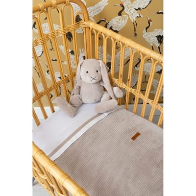 Baby's Only Ledikantdeken - Baby deken Sense - Dekentje voor jongens en meisjes - 1.6 TOG - 100x135 cm - Kiezelgrijs - Zachte rib corduroy stof