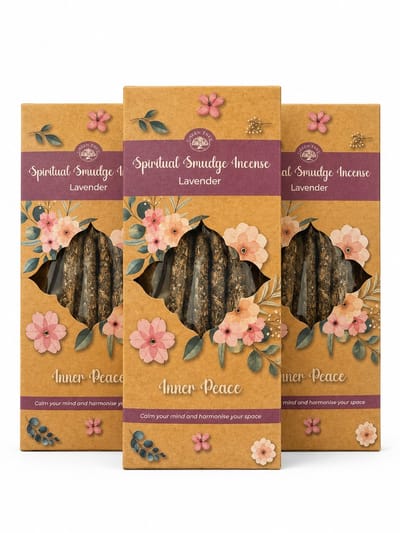 Green tree - wierook - lavendel - inner peace - spiritual smudge wierook - 3 doosjes van 8 wierookstokjes