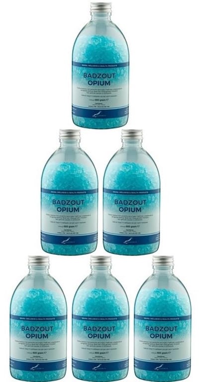 Claudius Badzout Opium - 600 gram - Fles met aluminium dop - Set van 6 stuks