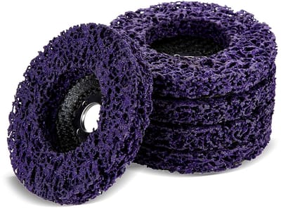 Dailygoody - Slijpschijven voor Slijpmachine - Polystrip-schijf - Verwijder roest en verf - Paars en Goud - Reinigingsgereedschap - 100 mm