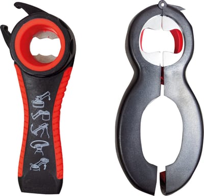 St. Helens Home & Garden 6-in-1 Pot en flesopener Set - Zwart / Rood