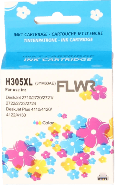 FLWR inktcartridge voor HP 305XL Kleur - Premium Huismerk HP 305 inkt (Kleur - hoge capaciteit) o.a. geschikt voor HP DeskJet 2710e, HP DeskJet 2720e, HP ENVY 6010, HP DeskJet Plus 4120e, HP DeskJet 4220e