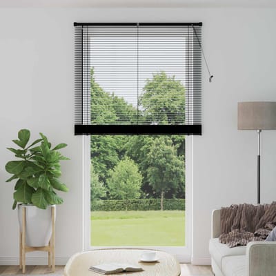 vidaXL - Venetiaanse - jaloezie - Zwart - 213 - x - 110 - cm - 25 - mm - PVC