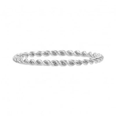 Minimalistische Ring - Smalle Ring - voor Ringenset - Touw gedraaid - 1.2MM - Zilver 925 (15.75mm / maat 49)