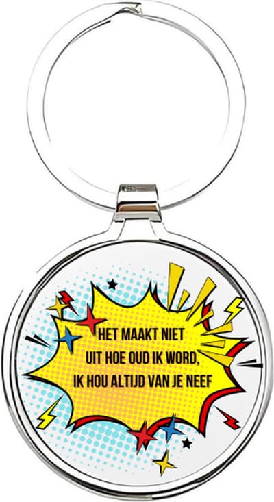Akyol - Ik hou altijd van je neef Sleutelhanger - neef - De leukste neef - Neef sleutelhanger - sleutelhanger - Sleutelhanger voor neven - Familie sleutelhanger - verjaardagscadeautje - cadeau voor de liefste neef - nephew - 4 x 7,5 CM