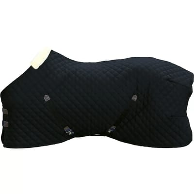 Kentucky Horsewear - Staldeken - 600D - 165 cm / 7'3 - Vegan konijnenvacht - Zwart