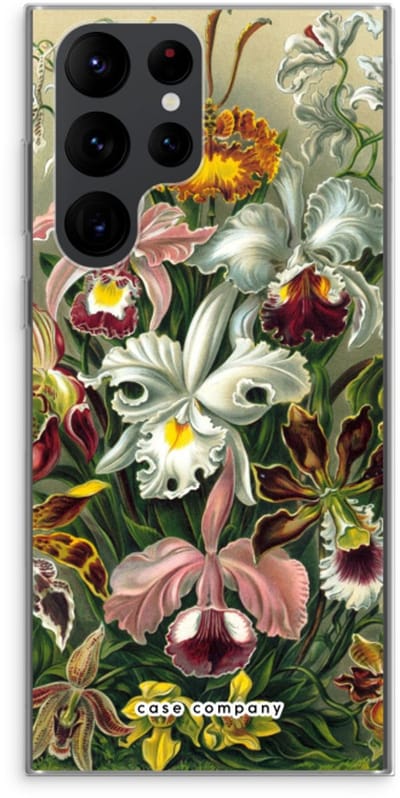 Case Company® - Hoesje geschikt voor Samsung Galaxy S22 Ultra hoesje - Haeckel Orchidae - Soft Cover Telefoonhoesje - Bescherming aan alle Kanten en Schermrand