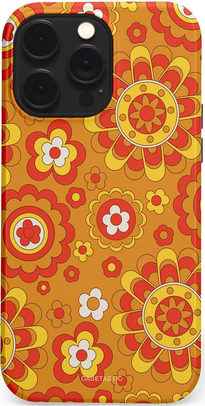 Casetastic Hoesje Geschikt voor Apple iPhone 14 Pro Max Magsafe - Stijlvolle Beschermende Duo-layer Case - Retro droom