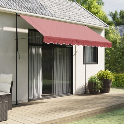 vidaXL - Vervangingsdoek - voor - luifelrok - gestreept - 300 - cm - bordeauxrood