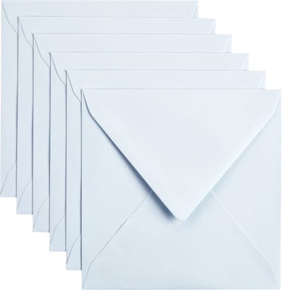 Briefumschlag Papicolor 140x140mm babyblau Packung mit 6 Stück