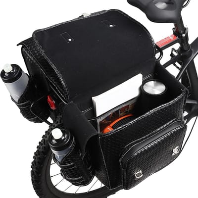 Fiets opbergtas - Zadeltas bagagedrager - Veilig spullen vervoeren - Volledig waterdicht - 20 liter capaciteit - Zwart