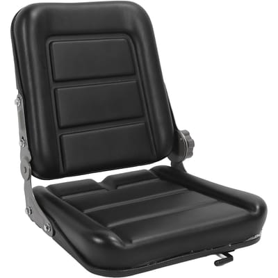 Siège de chariot élévateur avec interrupteur de réglage et glissière Noir Confortable pour Dumper Tondeuse Chargeuse compacte black