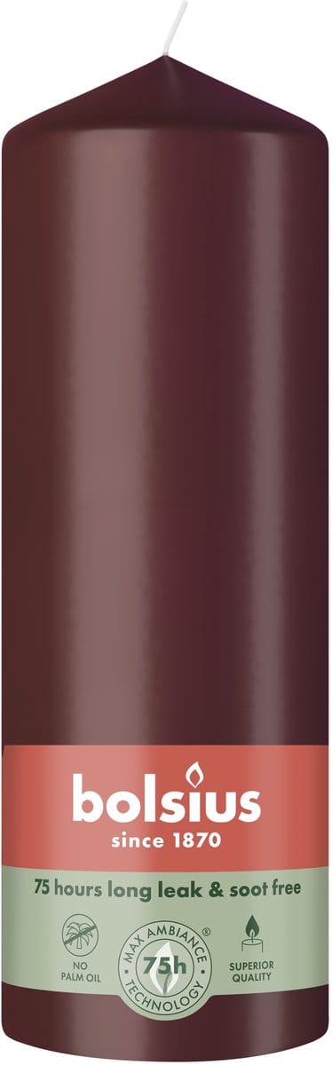 Bolsius Stompkaars 200/68 Velvet Red (1 stuk)