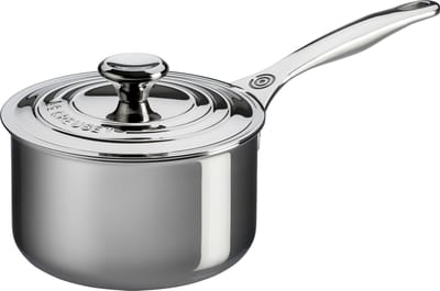 LE CREUSET - RVS - Steelpan met deksel 18cm 2,90l