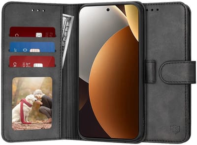 Hoesje geschikt voor Xiaomi Redmi Note 15 Pro Plus / Xiaomi Poco M8 Pro - Techsuit Diary Book Wallet Case - Zwart