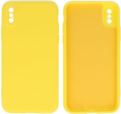 Fashion Backcover Telefoonhoesje - Color Hoesje - Geschikt voor iPhone X - Xs - Geel