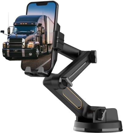 Telefoonhouder voor Truck met 16,9 Inch Lange Arm, Super Zuignap en Schokbestendig Ontwerp voor Alle Mobiele Telefoons
