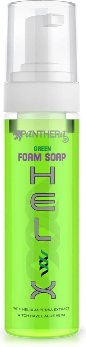 Panthera - Helix Green Foam Soap 200ml | Green Tattoo Soap | Milde Professionele Groene Tatoeage Zeep | Verzorgd, Reinigt, Kalmeert & Hersteld Tattoo Wond | Reiniging | Nazorg | Aftercare | Tattoocare | Verzorging | PMU, Permanente Make-Up, Beauty