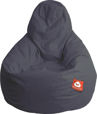 Whoober peervorm zitzak Barça outdoor Antraciet - Wasbaar - Voor binnen en buiten