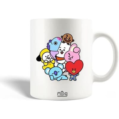Mug en Céramique BTS Bangtan Sonyeondan BT21 Tata Chimmy Cooky Rj Shooky Koya Mang