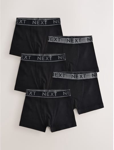 Next - Jongens - Set van 5 boxershorts - Zwart