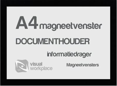 Magneetvensters A4 - 5x - Zwart