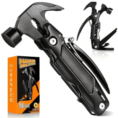 14-in-1 Multitool Klauwhamer voor camping