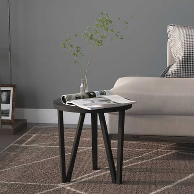 vidaXL - Salontafel - Ø35 - cm - MDF - zwart