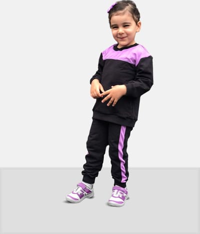 Gami Joggingpak meisjes met lila zijstreep 80 Lila