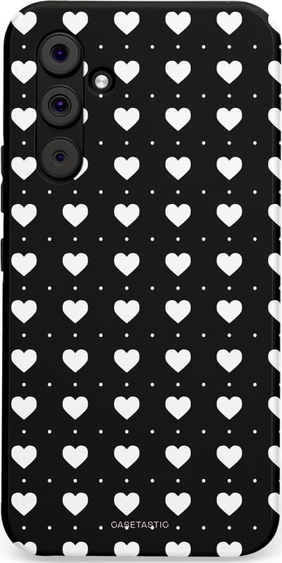 Casetastic Hoesje Geschikt voor Samsung A54 (5G) - Stijlvolle Beschermende Duo-layer Case - Stipjes en Hartjes