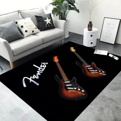 Klassieke gitaar elektrische gitaar bas vloerkleed, tapijt vloerkleed voor woonkamer slaapkamer bank deurmat decoratie, kind spel antislip vloermat 50X80cm