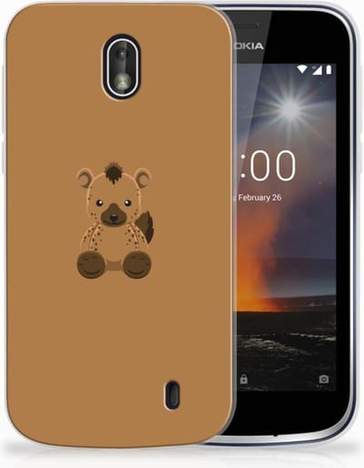 Nokia 1 Telefoonhoesje met Naam Baby Hyena