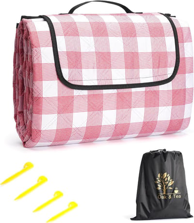 Waterdichte Picknickdeken 150x200 cm - Opvouwbare Strandmat met Draaggreep en Hoeklussen voor Buitenspeelgoed