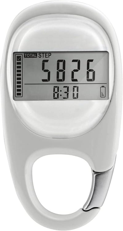 Stappenteller - Fitness tracker - Activiteit bijhouden - 3D sensor technologie - 7 dagen geheugen - Wit