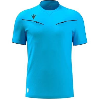 Macron Ponnet Eco Scheidsrechtersshirt Korte Mouw Heren - Neon Sky | Maat: 3XL