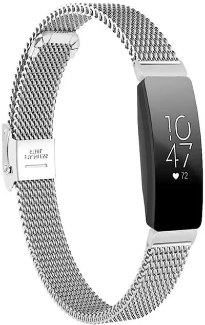 New Age Devi - Milanees Smartwatch bandje - Geschikt voor Fitbit Alta / Alta HR Milanese band - zilver - Maat: S