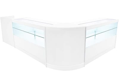 Phoenix led-winkeltoonbankset - wit - 150/60/60 cm - 2xc1500+cm60+tb60