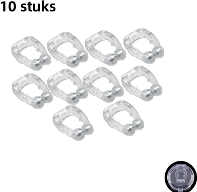 10 stuks - Anti-snurk apparaat - Anti-snurk apparaat - Anti-snurk apparaat - Unisex anti-snurk slaap siliconen magnetische neusklem - Transparant