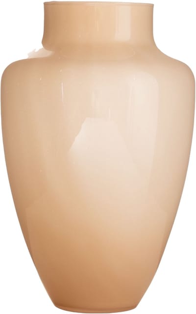Hakbijl Glass Bloemenvaas Olaf - Beige/geel - glas - D21 x H30 cm - decoratie - vazen
