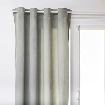 Gordijn Polyester 140x260 cm Grijs met Oogjes - Kant-en-klaar