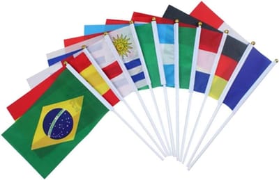 32 Stuks Internationale Vlaggen voor Wereldkampioenschappen - Handgemaakte Nationale Vlaggen voor Feestdecoratie en Sportevenementen