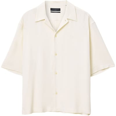 AllSaints Rialto Ss Shirt Jetstream White Taglia: XS | Camicie Casual Outlet | Uomo | Bianco