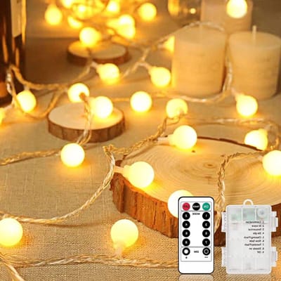 10,5 m 100 LED Sfeerverlichting voor Buiten met Afstandsbediening, 8 Verlichtingsmodi, Waterdicht voor Kerst, Bruiloft en Balkon Decoratie