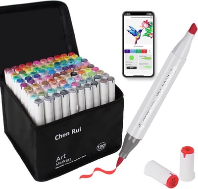 Alcohol Markers - Multicolor - Dubbele Punt (Borstel en Chisel) - Draagbare Opbergtas - Voor Volwassenen en Kinderen