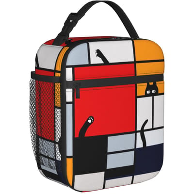 Piet Mondrian De Stijl Accessoires Geïsoleerde Lunchtassen Voor School Kantoor Opslag Voedseldozen Thermische Koeler Lunchboxen Option 1